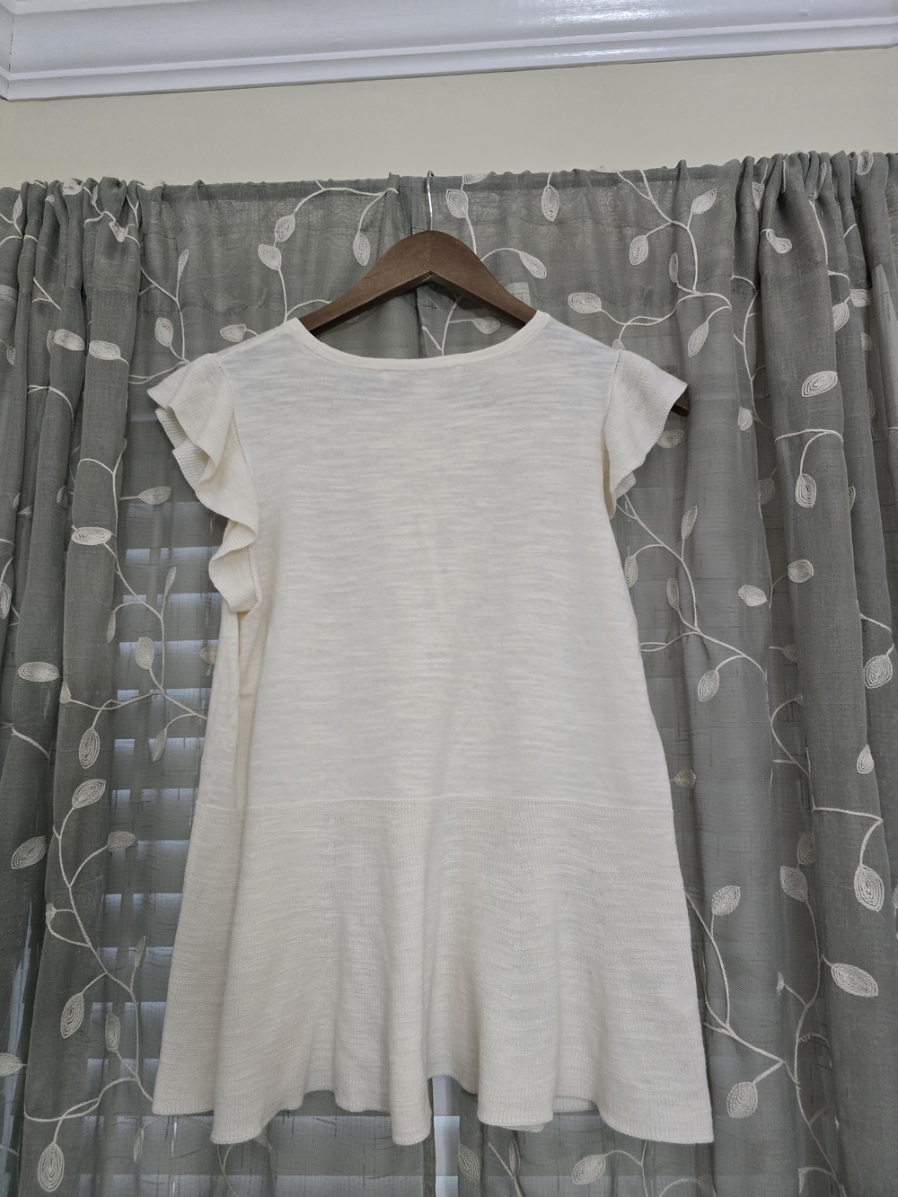 LOFT White Knit Crewneck Top - Picture 3 of 3